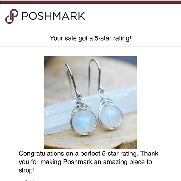 New 925 Silver Wire Wrapped Moonstone Earrings - Picture 5 of 6